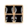 Vassoio con Scompartimenti MALI-991 B Nero 31 x 3 x 31 cm (6 Unità)