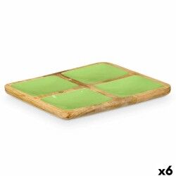 Vassoio con Scompartimenti MALI-991 G Verde 31 x 3 x 3 cm (6 Unità)