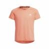Maglia a Maniche Corte per Bambini Adidas Aeroready Three Stripes Salmone