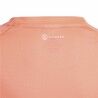 Maglia a Maniche Corte per Bambini Adidas Aeroready Three Stripes Salmone