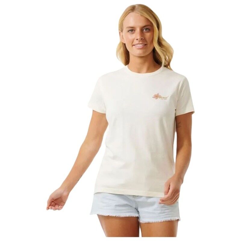 Maglia a Maniche Corte Donna Rip Curl Wild Bloom Bianco Maglia a Maniche Corte Donna Rip Curl Wild Bloom Bianco