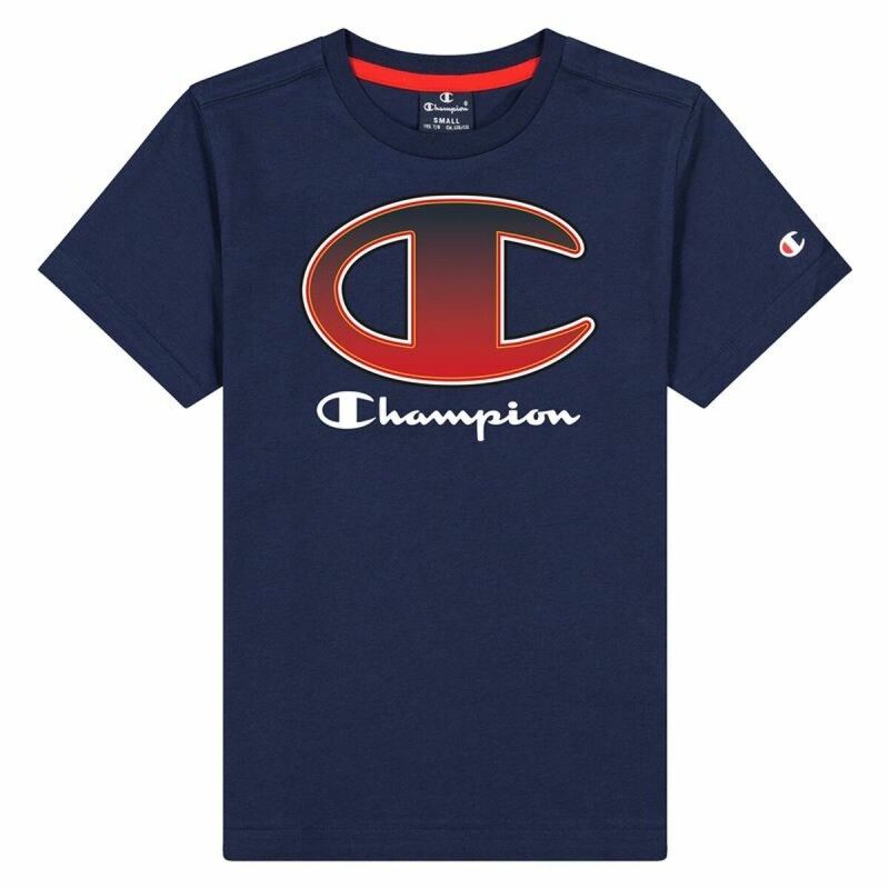 Maglia a Maniche Corte per Bambini Champion Crewneck T-Shirt B Blu Marino Maglia a Maniche Corte per Bambini Champion Crewneck T-Shirt B Blu Marino
