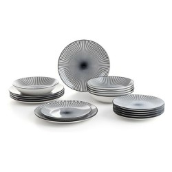 Servizio di Piatti Quid Miami Nero Ceramica