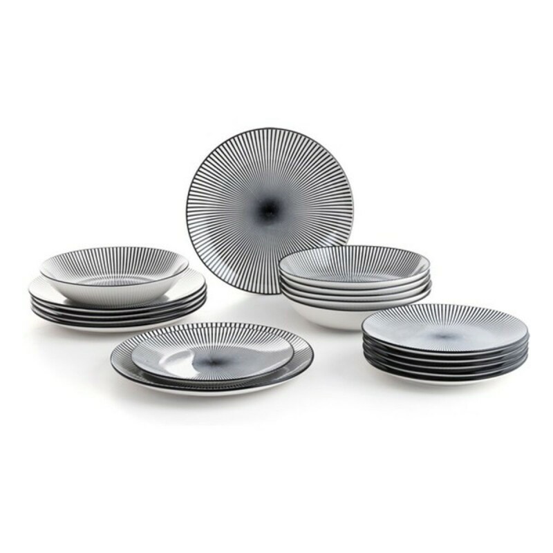 Servizio di Piatti Quid Miami Nero Ceramica