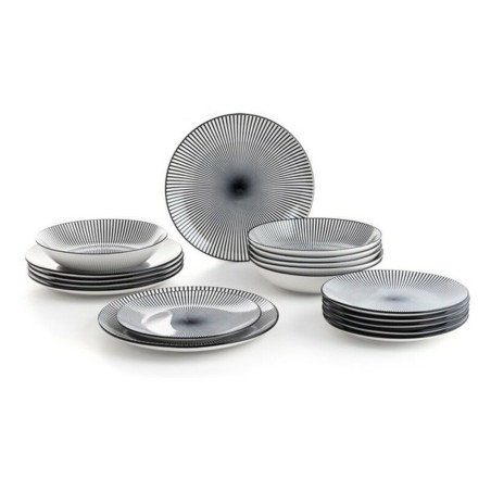 Servizio di Piatti Quid Miami Nero Ceramica