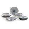 Servizio di Piatti Quid Miami Nero Ceramica