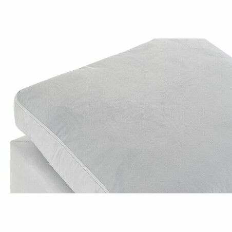 Poggiapiedi DKD Home Decor Legno Poliestere Celeste Moderno (55 x 55 x 35 cm)