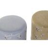 Poggiapiedi DKD Home Decor 32 x 32 x 38 cm Grigio Dorato Metallo Uccello Orientale Senape (2 Unità)