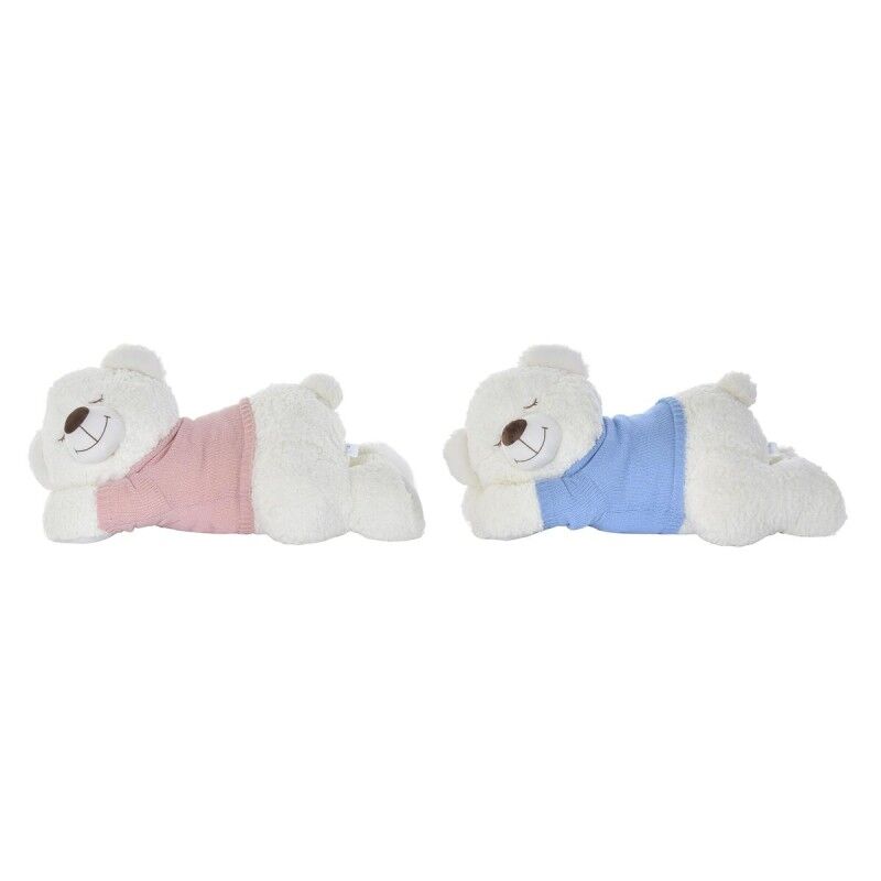 Orsetto di Peluche DKD Home Decor 70 x 30 x 30 cm Azzurro Rosa Bianco Per bambini (2 Unità) Orsetto di Peluche DKD Home Decor 70 x 30 x 30 cm Azzurro Rosa Bianco Per bambini (2 Unità)