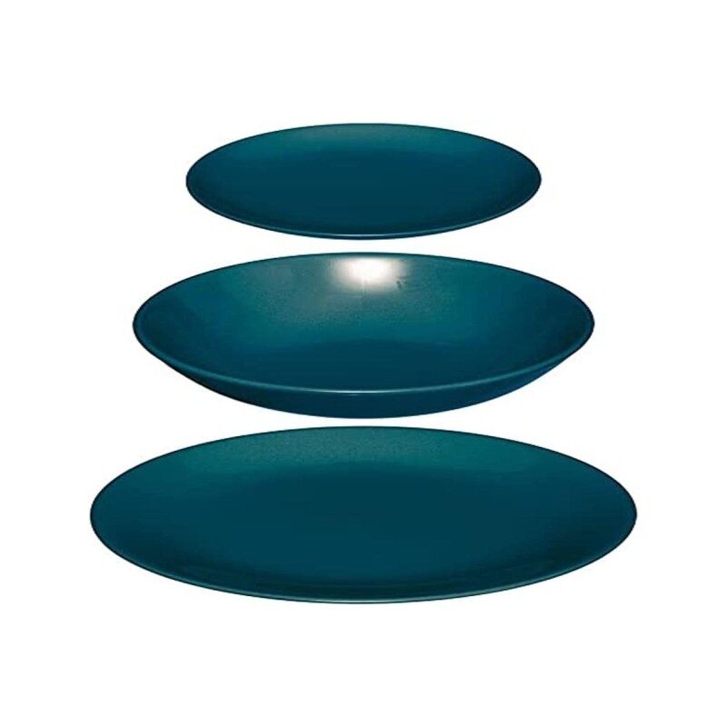 Servizio di Piatti Secret de Gourmet Azzurro Ceramica 18 Pezzi Servizio di Piatti Secret de Gourmet Azzurro Ceramica 18 Pezzi