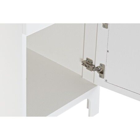 Scrivania DKD Home Decor Abete Bianco Rattan (140 x 50 x 76 cm)