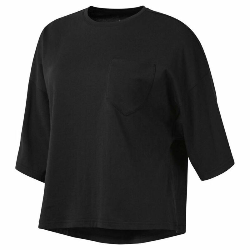 Maglia a Maniche Lunghe Donna Reebok Nero Maglia a Maniche Lunghe Donna Reebok Nero