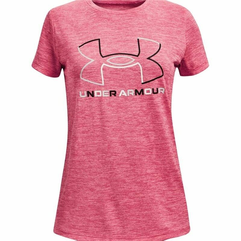 Maglia a Maniche Corte per Bambini Under Armour Rosa Maglia a Maniche Corte per Bambini Under Armour Rosa