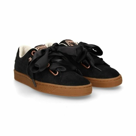 Scarpe Sportive da Donna Puma  Basket Heart Corduroy Nero
