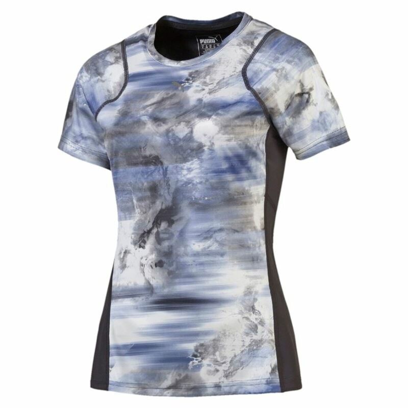Maglia a Maniche Corte Donna Puma Graphic Tee Azzurro Maglia a Maniche Corte Donna Puma Graphic Tee Azzurro