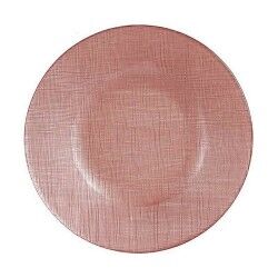 Piatto da pranzo Vivalto 323921P-3 Rosa Vetro 21 x 2 x 21 cm (6 Unità)