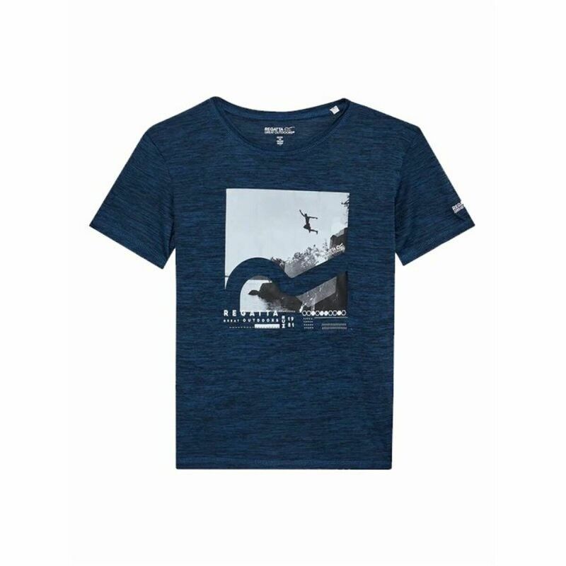 Maglia a Maniche Corte Bambino Regatta Alvarado VII Bluewingmarl Azzurro Maglia a Maniche Corte Bambino Regatta Alvarado VII Bluewingmarl Azzurro