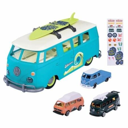 Playset di Veicoli Majorette Volkswagen T1 Carry Case Azzurro