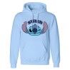 Felpa con Cappuccio Unisex Stitch Cute Face Azzurro