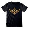 Maglia a Maniche Corte The Legend of Zelda Hyrule Logo Nero Unisex