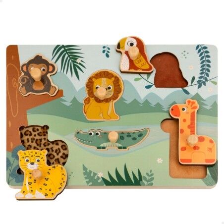 Puzzle di Legno per Bambini Woomax (12 Unità)