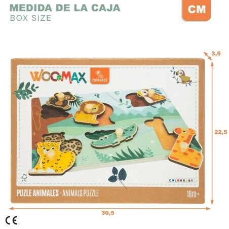 Puzzle di Legno per Bambini Woomax (12 Unità)