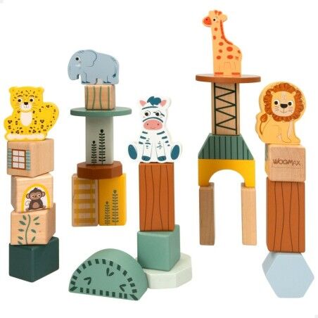 Set di Costruzioni Woomax animali 28 Pezzi (6 Unità)