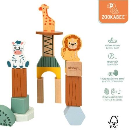 Set di Costruzioni Woomax animali 28 Pezzi (6 Unità)