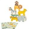 Gioco di Costruzione + Personaggi Woomax animali 16 Pezzi 7 x 7 x 1,5 cm (6 Unità)
