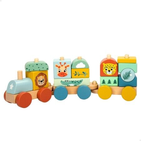 Treno Woomax 33 x 11 x 7 cm animali (6 Unità)