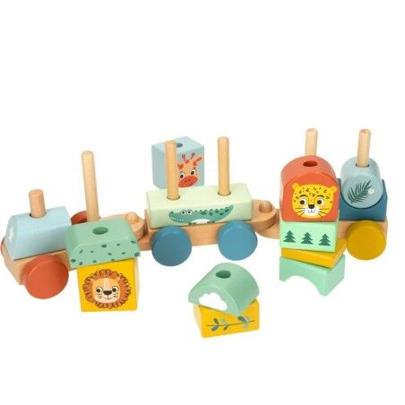 Treno Woomax 33 x 11 x 7 cm animali (6 Unità)