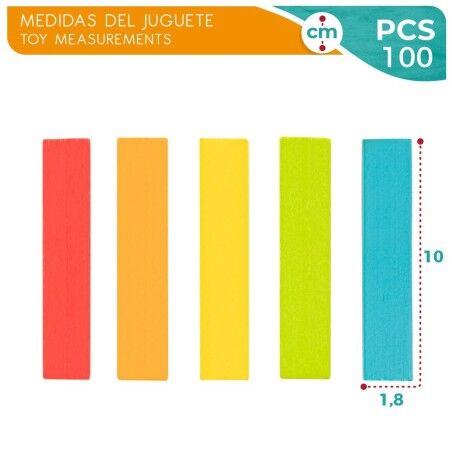 Set di Costruzioni Woomax 100 Pezzi 10 x 0,5 x 1,8 cm (6 Unità)