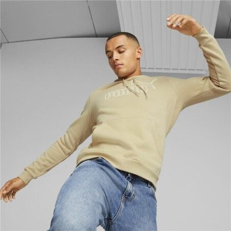Felpa con Cappuccio Uomo Puma Beige