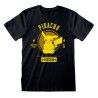 Maglia a Maniche Corte Pokémon Collegiate Picachu Nero Unisex