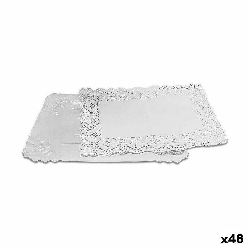 Base per torta Algon Bianco 15 x 22 x 1 cm (4 Pezzi) (48 Unità) Base per torta Algon Bianco 15 x 22 x 1 cm (4 Pezzi) (48 Unità)