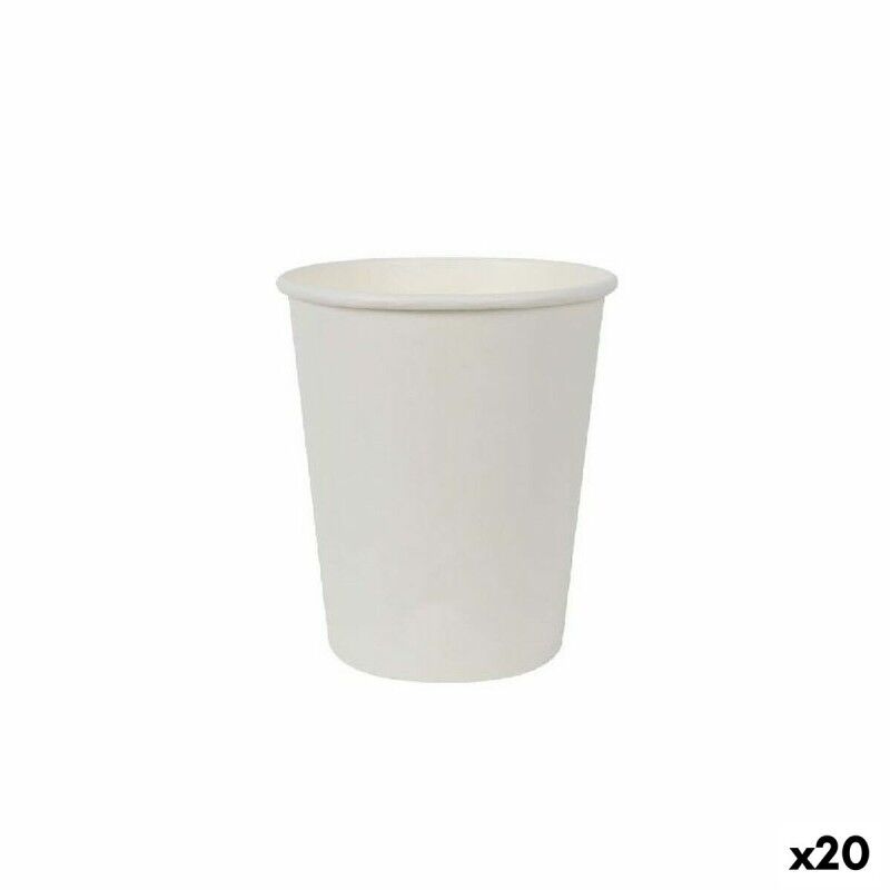 Set di Bicchieri Algon Cartone Bianco 30 Pezzi 250 ml (20 Unità) Set di Bicchieri Algon Cartone Bianco 30 Pezzi 250 ml (20 Unità)