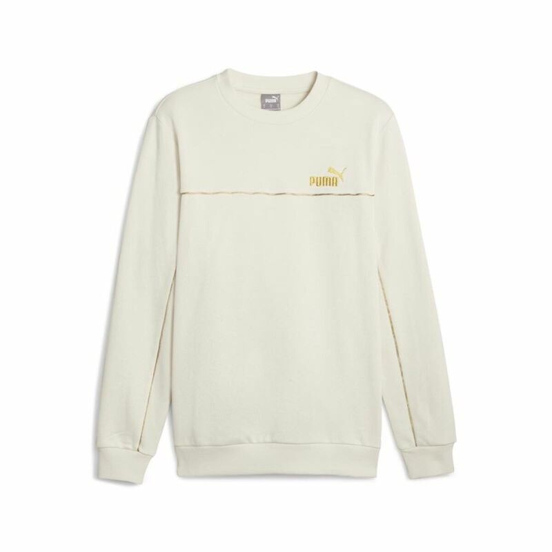 Felpa senza Cappuccio Uomo Puma ESS+ Minimal Gold Cr Beige Felpa senza Cappuccio Uomo Puma ESS+ Minimal Gold Cr Beige