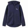 Felpa con Cappuccio e Cerniera Uomo Puma Evostripe Full-Zip Blu Marino