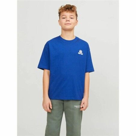 Maglia a Maniche Corte per Bambini Jack & Jones Jorcole Back Print Blu scuro