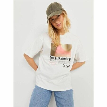 Maglia a Maniche Corte Donna Jack & Jones Jxpaige Bianco