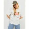 Maglia a Maniche Corte Donna Jack & Jones Jxpaige Bianco