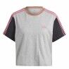 Maglia a Maniche Corte Donna Adidas 3S Cr Grigio