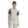 Maglia a Maniche Corte Donna Adidas 3S Cr Grigio