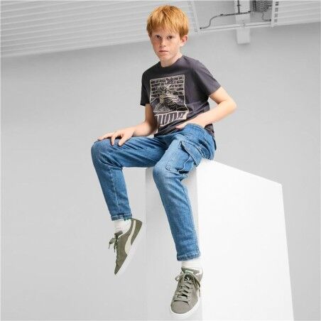 Maglia a Maniche Corte per Bambini Puma Viola