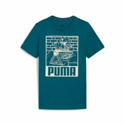 Maglia a Maniche Corte per Bambini Puma Ess+ Mid 90S Graphic Azzurro