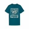 Maglia a Maniche Corte per Bambini Puma Ess+ Mid 90S Graphic Azzurro