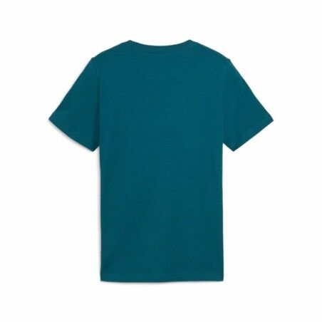 Maglia a Maniche Corte per Bambini Puma Ess+ Mid 90S Graphic Azzurro