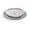Set di Stoviglie DKD Home Decor Azzurro Bianco Rosso Porcellana Mediterraneo 18 Pezzi 27 x 27 x 3 cm