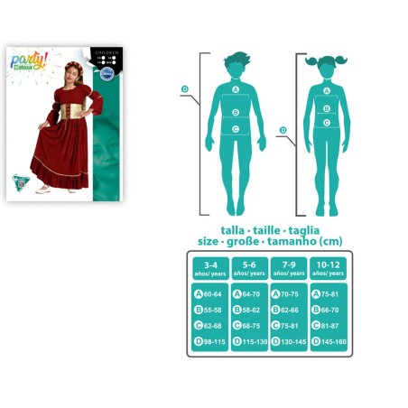 Costume per Bambini Regina Medievale