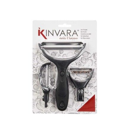 Set di Pelapatate Kinvara KT190129 Acciaio inossidabile polipropilene ABS Testine Intercambiabili 3 Pezzi (24 Unità)